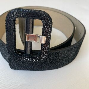 Calvin Klein textured leather Belt with Rectangular Buckle sz 36”